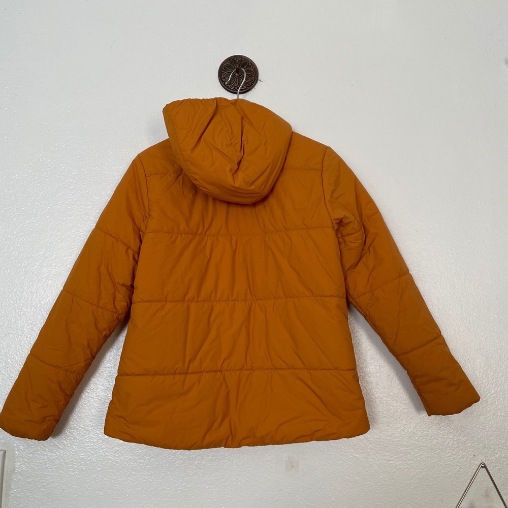 REI Co-op Kids Puffer Jacket Orange Insulated Hooded Coat Large 14-16 - Picture 2 of 6